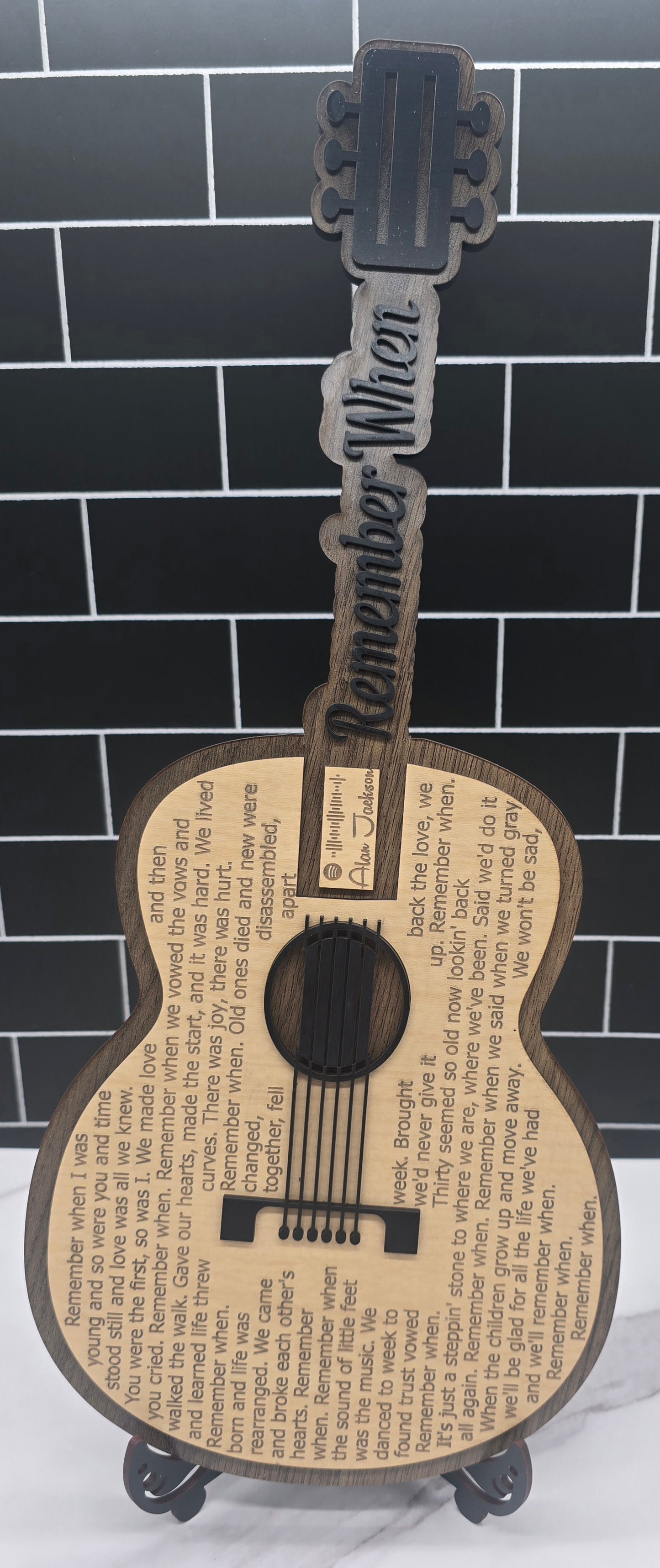 Lyric Acoustic Guitar Sign- Custom Song