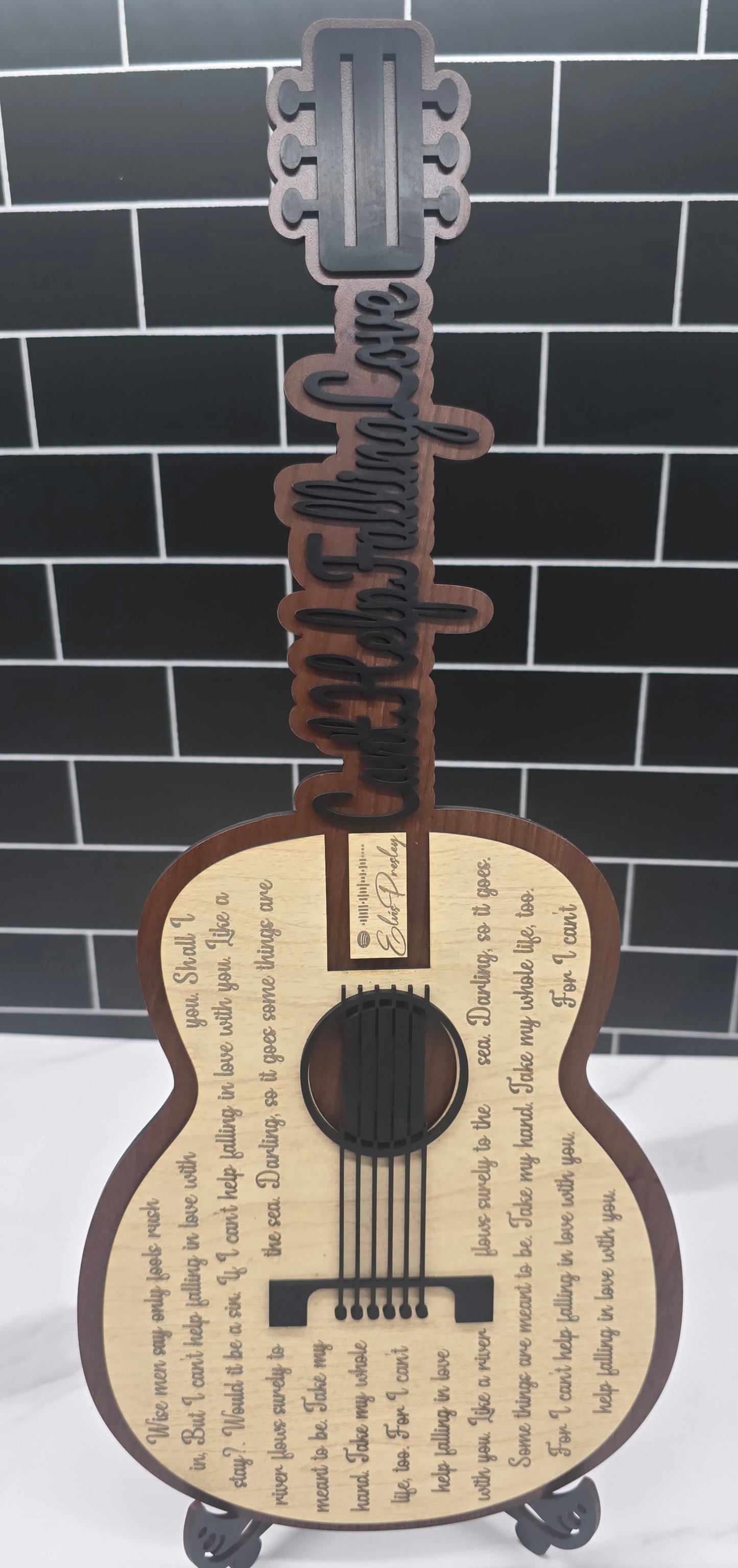 Lyric Acoustic Guitar Sign- Custom Song