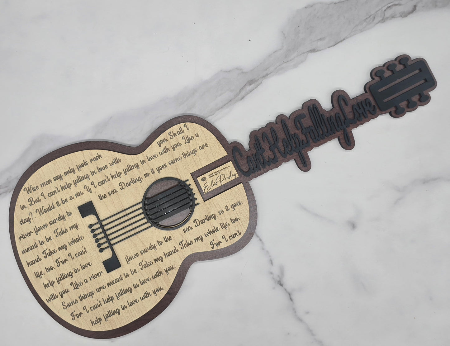 Lyric Acoustic Guitar Sign- Custom Song