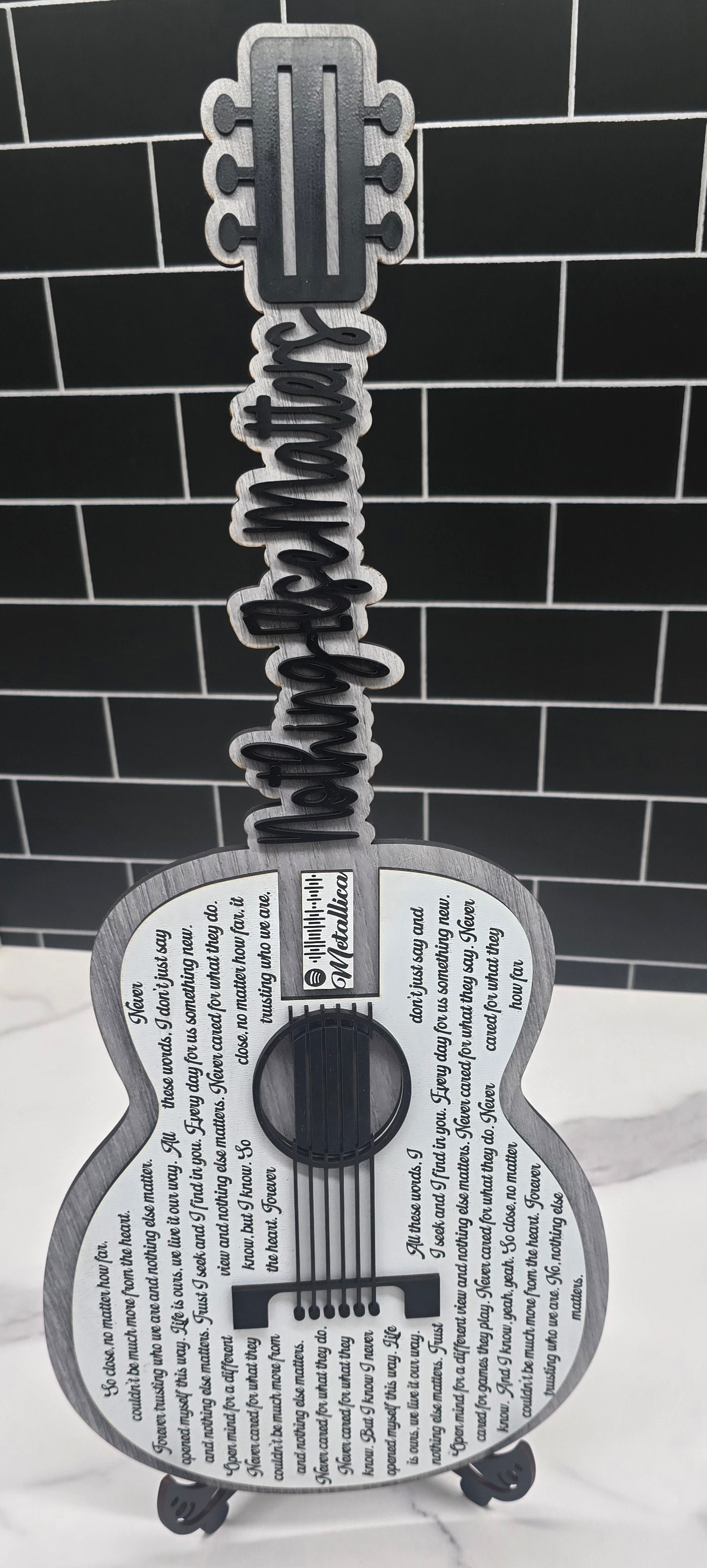 Lyric Acoustic Guitar Sign- Custom Song