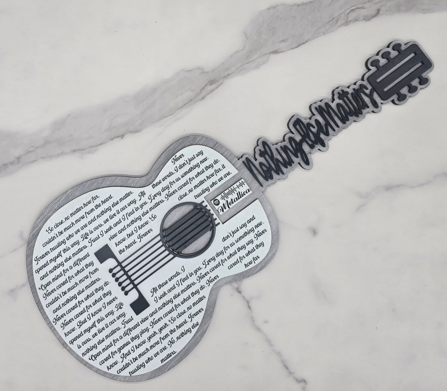 Lyric Acoustic Guitar Sign- Custom Song