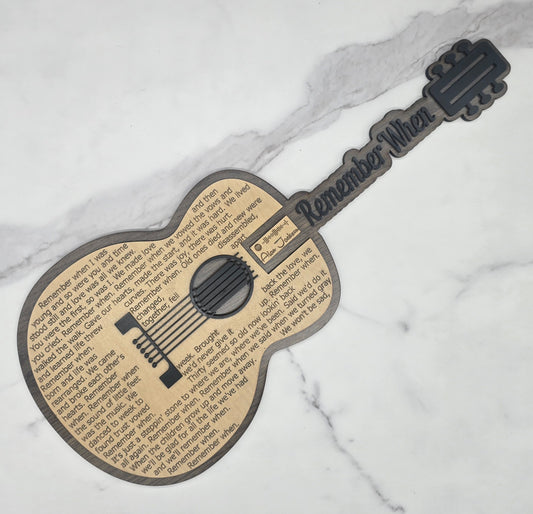 Lyric Acoustic Guitar Sign- Custom Song